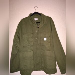 Obey Organic Olive Canvas Zipper Jacket